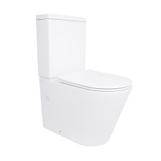 Унітаз-компакт Qtap Stork/Swan безобідковий з сідінням Soft-close QT15222179W