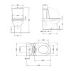 Унітаз-компакт Qtap Stork/Swan безобідковий з сідінням Soft-close QT15222179W