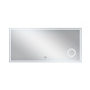 Дзеркало Qtap Stork 1400х700 з LED-підсвічуванням Touch, лінза, цифровий годинник, димер, рег. яскравості QT1578142270140W
