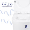 Готове рішення Qtap для ванної кімнати: Унітаз напольний Swan Rimless QT16223178W + інсталяція QT0122490S+ клавіша QT0111M08V1384W