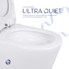 Унітаз-моноблок підлоговий Qtap Swan Ultra Quiet безобідковий з сидінням Soft-close WHITE QT16226080AW