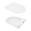 Унітаз-моноблок підлоговий Qtap Swan Ultra Quiet безобідковий з сидінням Soft-close WHITE QT16226080AW