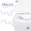 Унітаз підвісний Qtap Swan безобідковий з сідінням Soft-close QT16335178W