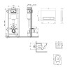 Готове рішення Qtap для ванної кімнати: підвісний унітаз Swan Ultra Quiet 520x360x320 + комплект інсталяції Nest 4 в 1 (лінійна клавіша White)