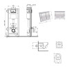 Готове рішення Qtap для ванної кімнати: підвісний унітаз Swan Ultra Quiet 520x360x320 + комплект інсталяції Nest 4 в 1 (кругла клавіша Satin)