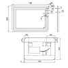 Дзеркало Qtap Swan 700х500 з LED-підсвічуванням Touch, димер, рег. яскравості Reverse QT167814145070W