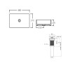 Комплект Qtap Tern: Раковина накладна прамокутна 475х370х140 мм White + Донний клапан PU02