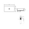 Комплект Qtap Tern: Раковина накладна прамокутна 600x405x110 мм WHITE + Донний клапан PU02