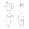 Комплект Qtap Tern: Раковина напольна моноблок 440х380х830 мм White + Донний клапан PU02O
