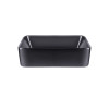Комплект Qtap Tern: Раковина накладна прамокутна 475х370х140 мм Matt Black + Донний клапан PU03