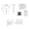 Готове рішення Qtap для ванної кімнати: Унітаз напольний Tern Ultra Quiet QT17223303AW + інсталяція QT0122490S+ клавіша QT0111M08V1384W