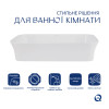 Раковина накладна Qtap Virgo N прямокутна без донного клапана WHITE QT18116308W