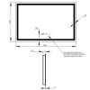 Дзеркало Qtap Mideya (DC-F904) 800х600 з LED-підсвічуванням Touch, з димером, рег. яскравості QT2078F904W
