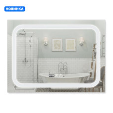 Дзеркало Qtap Mideya (DC-F906) 800х600 з LED-підсвічуванням Touch, з димером, рег. яскравості QT2078F906W