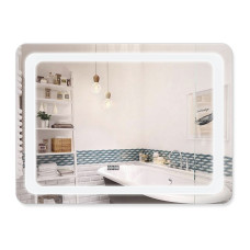 Дзеркало Qtap Mideya (DC-F908) 800х600 з LED-підсвічуванням Touch, з димером, рег. яскравості QT2078F908W