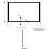 Дзеркало Qtap Mideya (DC-F908) 800х600 з LED-підсвічуванням Touch, з димером, рег. яскравості QT2078F908W