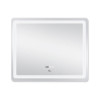 Дзеркало Qtap Mideya (DC-F910) 1000х800 з LED-підсвічуванням Touch, з антизапотіванням, з годинником, димером, рег. яскравості QT2078F910W