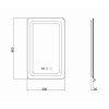 Дзеркало Qtap Mideya (DC-F911) 500х800 з LED-підсвічуванням Touch, з антизапотіванням, з годинником, димером, рег. яскравості QT2078F911W