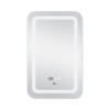 Дзеркало Qtap Mideya (DC-F911) 500х800 з LED-підсвічуванням Touch, з антизапотіванням, з годинником, димером, рег. яскравості QT2078F911W