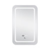 Дзеркало Qtap Mideya (DC-F911) 500х800 з LED-підсвічуванням Touch, з антизапотіванням, з годинником, димером, рег. яскравості QT2078F911W