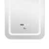 Дзеркало Qtap Mideya (DC-F911) 500х800 з LED-підсвічуванням Touch, з антизапотіванням, з годинником, димером, рег. яскравості QT2078F911W