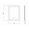 Дзеркало Qtap Mideya (DC-F936) 500х800 з LED-підсвічуванням Touch, з антизапотіванням, з годинником, димером, рег. яскравості QT2078F936W