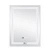 Дзеркало Qtap Mideya (DC-F936) 500х800 з LED-підсвічуванням Touch, з антизапотіванням, з годинником, димером, рег. яскравості QT2078F936W