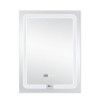 Дзеркало Qtap Mideya (DC-F937) 600х800 з LED-підсвічуванням Touch, з антизапотіванням, з годинником, димером, рег. яскравості QT2078F937W