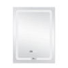 Дзеркало Qtap Mideya (DC-F937) 600х800 з LED-підсвічуванням Touch, з антизапотіванням, з годинником, димером, рег. яскравості QT2078F937W