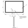 Дзеркало Qtap Mideya 900х700 з LED-підсвічуванням Touch, з антизапотіванням, з димером, рег. яскравості Reverse QT2078NCF9070W