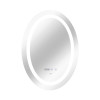 Дзеркало Qtap Mideya 500х700 з LED-підсвічуванням Touch, з антизапотіванням, з годинником, димером, рег. яскравості QT2078NCR5070W