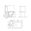 Унітаз-компакт Qtap Presto Quadro безободковий з сидінням Soft-close QT24221215AW