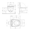 Унітаз підвісний Qtap Taurus безободковий з сидінням Soft-close QT2433084EUQMB