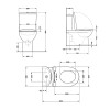 Унітаз підлоговий Qtap Grand Ultra Quiet безобідковий з сидінням Soft-close WHITE QT26228301W