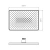 Лійка для верхнього душу Qtap Hlavova 280x190 мм прямокутна QTHLA107CRM45946 Chrome