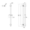 Душова стійка з тримачем універсальна Qtap Lepit 665 мм округла QTLEP82103OB Black Matt