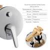 Комплект для душу Qtap Olsava Chrome: Змішувач QTOS6212107ODC + Лійки (QTRUC125CRM45952,QTHLA107CRM45948) + Шланг QTHADPVC200C + QTCRMBH030