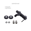 Комплект для ванни Qtap Robin Black: Змішувачі QTROB3060102B+QTROB1060M102B+Тримач QT829910842854OB+Шланг QT054BL43074+Лійка QTRUC125BLM45776