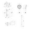 Комплект Qtap Robin Black Matt: Змішувач  QTROB4060102B + Тримач QT829910842854OB + Шланг QTHADPVCSQ160B + Лійка QTRUC125BLM45951
