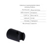 Комплект Qtap Robin Black Matt: Змішувач  QTROB4060102B + Тримач QT829910842854OB + Шланг QTHADPVCSQ160B + Лійка QTRUC125BLM45951