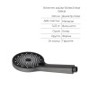 Комплект для душевої кімнати Qtap Robin Black Chrome: Змішувач  QTROB4060102K + Тримач QT829910842854GRP + Шланг QTHADPVC160G +Лійка QTRUCA120R3GRP