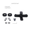 Комплект Qtap Slavonice Black Matt: Змішувач  QTSLA259BLM45918 + Тримач QT829910842854OB + Шланг QTHADPVCSQ160B + Лійка QTRUC125BLM45951