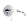 Комплект для умивальника Qtap Spring Chrome: Змішувач QTSPRCRM 0101 +  вилив QTVYT246CRM45930