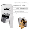Комплект для душу Qtap Stenava Chrome: Змішувач QTST6245102DC + Лійки (QTRUC125CRM45954,QTHLA107CRM45784) + Шланг QTHADPVC200C + QTCRMBH130