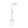 Душова система універсальна Qtap Swan Cascada на три споживача (з виливом) QTSWA111CRW45570 Chrome/White