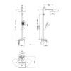 Душова система універсальна Qtap Swan Cascada на три споживача (з виливом) QTSWA111CRW45570 Chrome/White