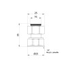 Перехідник обтискний SD Plus 16х1/2