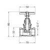 Вентиль латунний SD 25х1