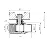 Кран кульовий SD Plus 1/2