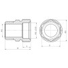 Муфта обтискна SD Forte 20х1/2